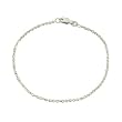 14K White Gold Round Cable Bracelet