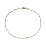 14K White Gold Round Cable Bracelet