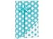 Turquoise & White REVERSIBLE Polka Dot Gift Wrap Wrapping Paper - 16ft Roll
