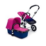 Bugaboo Cameleon Stroller - Dark Blue Base - Pink Canvas