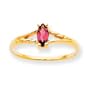 10k Genuine Pink Tourmaline Birthstone Ring - Size 6 - JewelryWeb