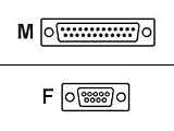 500-163 Cable Modem DB9F To DB25M 6FT