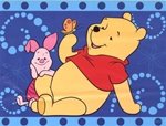  : Winnie the Pooh w/ Piglet Rug - Blue