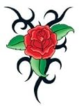 Tribal Rose Temporary Tattoo
