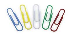 Industrial Grade 2WFV5 Paper Clip, 2 In, Asrt, Metal, PK100