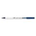 Round Stic Ballpoint Pen, White Barrel, Blue Ink, Medium Point, 1.0 mm