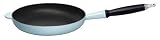 Le Creuset Cast Iron Non-Stick Frying Pan, Satin Blue, 28 cm