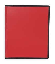 Dakota Designs 2LKH6 Zipper Binder, O-Ring, 1 In, Red
