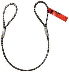 Dayton 1DNE3 Sling, Wire Rope 8 Ft L, Vert Cap 2.5 Ton