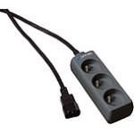 Cable Multiprise pour onduleur 3 prises secteurs 2 p�les +Terre 10ET fiche16A- 1m50 -