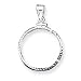 Ster. Silver 24.1 x 1.7mm $0.25 Diam-Cut Coin Bezel Pendant