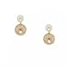 14KT Gold Pearl Stud Earrings Freshwater White & Peach