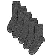 5 Pairs of Freshfeet™ Cotton Rich School Socks