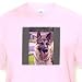 German Shepherd Portrait - Light Pink Infant Lap-Shoulder Tee (12M)