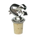 Twisted Heart Pewter Wine Bottle Stopper