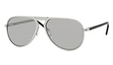 Christian Dior Sunglasses Al 132 / Frame: Silver Metal Black Lens: Silver Mirror