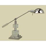 Cluny crystal and chrome desk lamp.