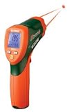 Dual Laser Infrared Thermometer - Fast Response 12:1 Infrared Thermometer with Backlit Dual LCD Display