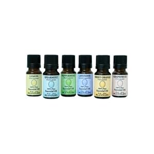 Essential Oil Home Aromatherapy Sampler Set- 6 10 ml.