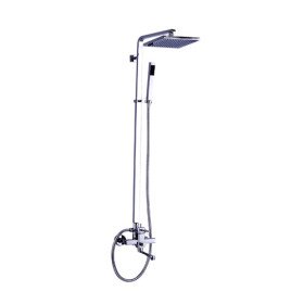 Two Handles Chrome Wall-mount Shower Faucet