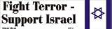 Fight Terror Support Israel Bumper Sticker