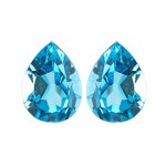 0.30 Cts of 4x3 mm AA Pear Matched Pair ( 2 pcs ) Loose Swiss Blue Topaz Gemstones