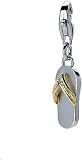 Flip Flop Feet Sterling Silver Diamond Charm By Hot Diamonds