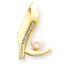 14k Pearl & AA Diamond Slide - XS125PL/AA