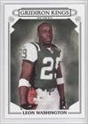 Leon Washington #124/250 New York Jets (Football Card) 2007 Donruss Threads Pro Gridiron Kings Silver #PGK-27