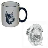 Irish Wolfhound Country Mug, Porcelain by Rosalinde (12 oz.)