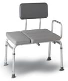 Product details for Medline Deluxe Padded Transfer Bench with Back