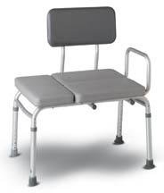 HealthPersonalCare: Medline Deluxe Padded Transfer Bench with Back