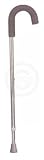 Round Handle Cane With Foam Grip - Silver
