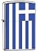 Zippo Custom Lighter Greece Flag High Polish Chrome Finish