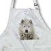 Canadian Eskimo Dog Hudson Bay Churchill Northern Canada - BLACK Full Length Apron With Pockets 22w X 30l