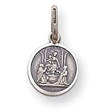 Sterling Silver Pompei Lady Medal Charm