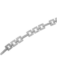 14K White-Gold 1 1/8 Ct Tw Diamond Bracelet by US Gems