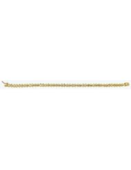 14k Diamond Cut Bracelet 7"