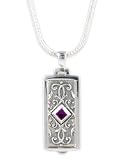 Anatoli Large Amethyst Locket Necklace