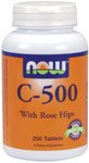 C-500 Plus Rose Hips by NOW Foods - (500mg - 250 Tablets)