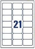 25 A4 Address Label Sheets 21 per Sheet