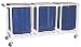 PVC Zip-Front Triple Hampers - Triple Hamper - Large - With Mesh Bags - 1 ea