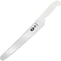 R.H. Forschner 10.25" Curved Blade Bread Knife with White Fibrox Handle