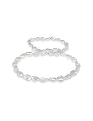 7mm White Biwa Freshwater cultured pearl necklace