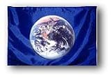 Earth Flag Large, Printed Both Sides, Outdoor Fabric, Brass Grommets, 3 X 5 Feet