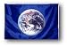 Earth Flag Large, Printed Both Sides, Outdoor Fabric, Brass Grommets, 3 X 5 Feet