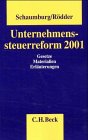 Produkt-Bild: Unternehmenssteuerreform 2001