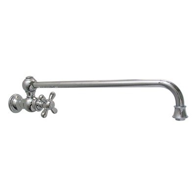 Vintage III 17 Wall Mount Pot Filler with Cross Handle Finish: Polished Chrome
