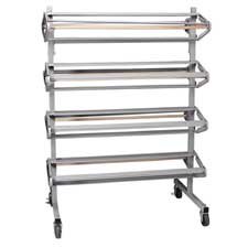 Pacon 67780 Mobile horizontal rack for eight 36 x 1000 ft paper rolls 38w x 25d x 52-12h