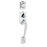 Schlage F58SK CAM 625 Camelot Handleset, Bright Chrome with SecureKey
